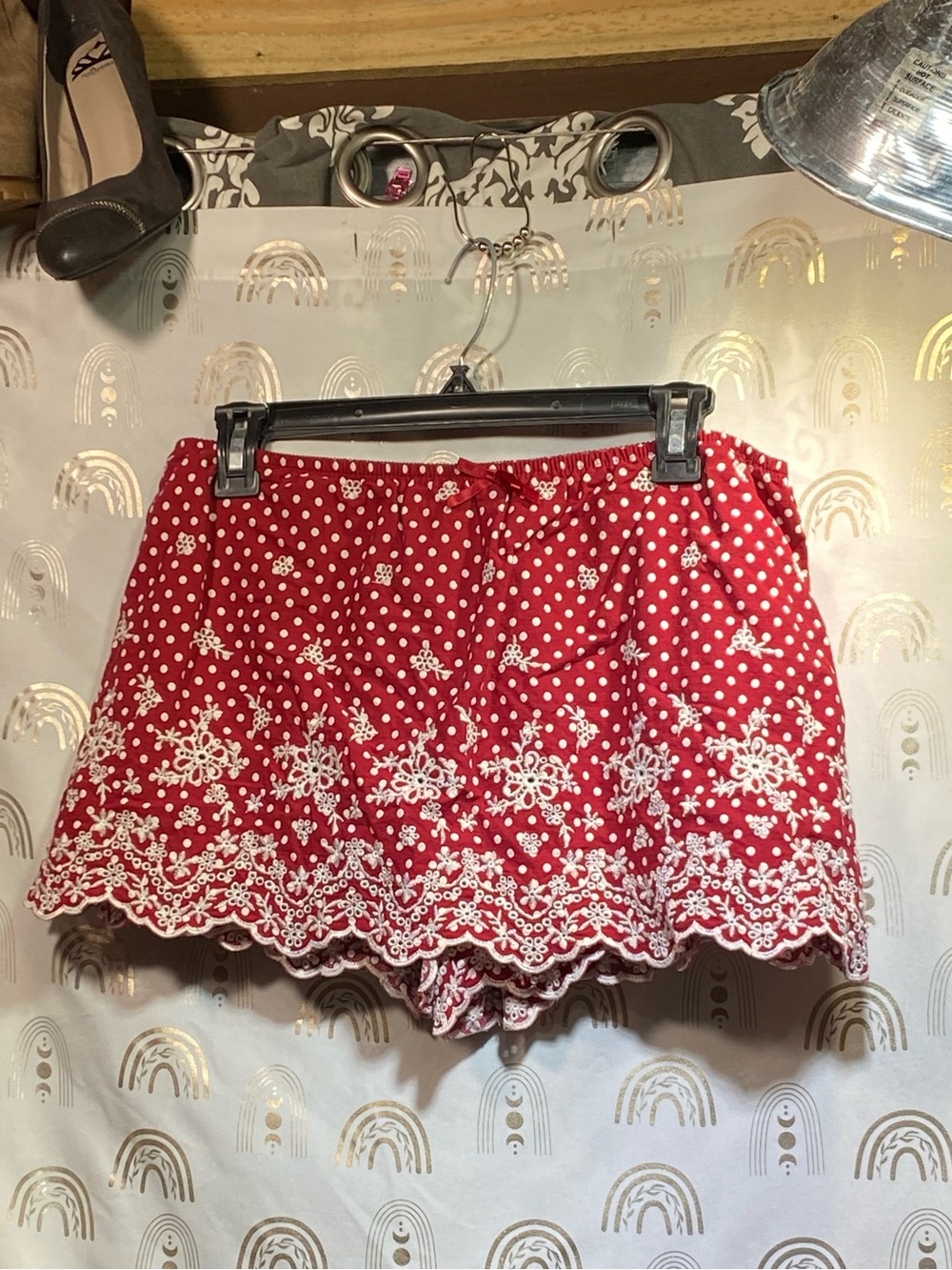 wild fable Red Polka Dot Lace-Trim Skort - Picture 1 of 6